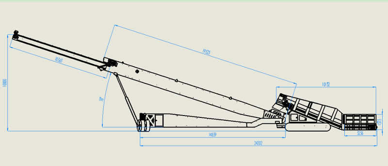  JXLD-1000 Crawler mobile stacker 